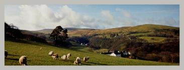 Cwmystwyth panoramic view south across the valley