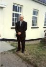 David Griffiths in front of Llanvaches chapel 1989