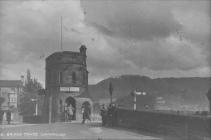 The tower at the end of Llangollen Bridge