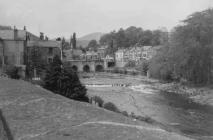 View of Llangollen Bridge and Weir from near...