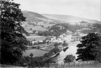 Llangollen. View of town from Barbers Hill