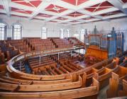 Interior view of Tabernacle Chapel, Aberystwyth.