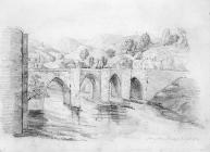 Sketch of Llangollen Bridge, by one of the...