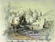 Sketch of the River Dee at Llangollen, by one...