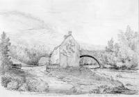 Sketch of bridge over the Aman on the Aberdare...