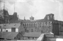 Swansea Castle and Ben Evans Store before the &...