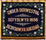 Banner titled 'Undeb Dirwestol Bedyddwyr...
