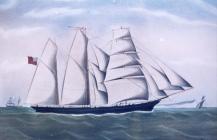 Painting of the ship 'Patriot' which...