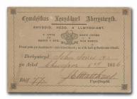 Membership card of Aberystwyth Literary Society...