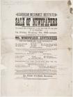 Poster advertising the sale of newspapers at...