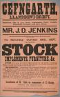 Poster advertising the sale of stock,...