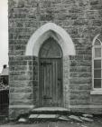 Capel Celyn Chapel (detail of door, front of...