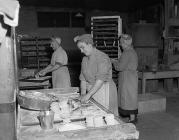 Making Eccles cakes at the Arran factory in...