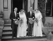 A double wedding at Llanrhaeadr, 31 March 1954