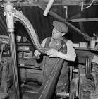 Wilfred Hughes, craftsman and harp restorer,...
