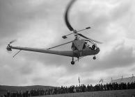 Demonstration of aerial crop spraying at Brecon...