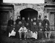 Residents of Llan-rhudd almshouses, Ruthin, c....