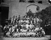 Workers at Hughes factory, Llangollen, c. 1875