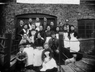 Workers of the Hosiery Depot, Llanidloes, c. 1885