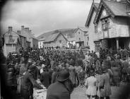 Llanrhaeadr-ym-Mochnant horse fair, c. 1885