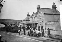 The railway station, Penygroes, c. 1875
