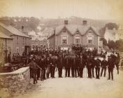 Constabulary and lancers at Llanfair Talhaearn...