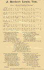 Campaign song dedicated to J. Herbert Lewis,...