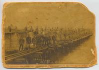 Workmen building the sea-wall at Caernarfon, 1919 