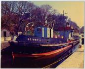 The dredger Seiont II in Port Dinorwic ...