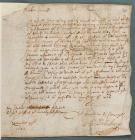 Letter from Sir Thomas Salusbury with warranty...