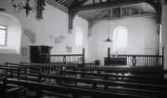 Interior of Llangelynnin Church, Merionethshire