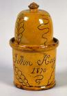 Tobacco jar (sgraffito ware), made at Hayes...