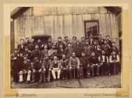 Group of gold miners from the Gwyn mine,...