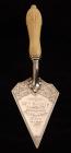 Silver trowel used to lay the memorial stone of...