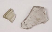 Glass fragments from New Pieces settlement,...