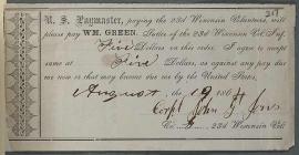 Payslip from V. S. Paymaster to W. M. Green of...