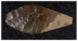 Bronze Age flint arrowhead from Crick Barrow