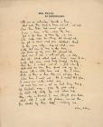 Hand-written original of a poem by W. H. Davies