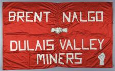 Banner supporting Dulais Valley Miners, 1984