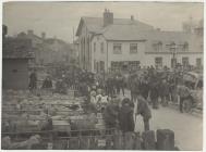 Sheep market, Builth Wells, 1905