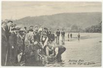 Netting fish on the River Wye, 1900s