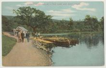 The Lake and Boathouse, Llandrindod Wells, 1900s