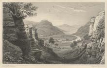 Engraving of the River Wye at Aberedw, 1830