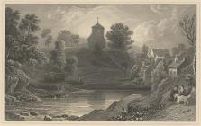 Engraving of Aberedw church, 1830