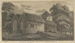 Engraving of Berriew Church, 1798