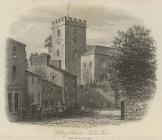 Engraving of St Mary's Church, Welshpool,...