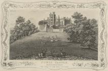 Decorated engraving of Powis Castle, 19th century