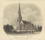 Engraving of Leighton Church, 1854