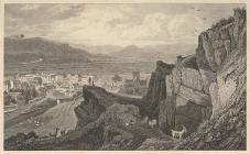 Engraved view of Machynlleth,  c. 1790