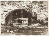 Village water pump, Llanddew, near Brecon, c. 1900